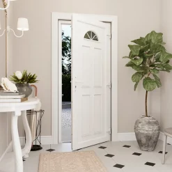 Fortia Porte d'entrée pvc blanc RAL 9003 Lorne 97 x h.219 cm poussant gauche