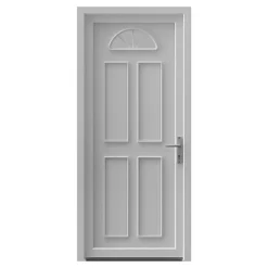 Fortia Porte d'entrée pvc blanc RAL 9003 Lorne 87 x h.219 cm poussant gauche