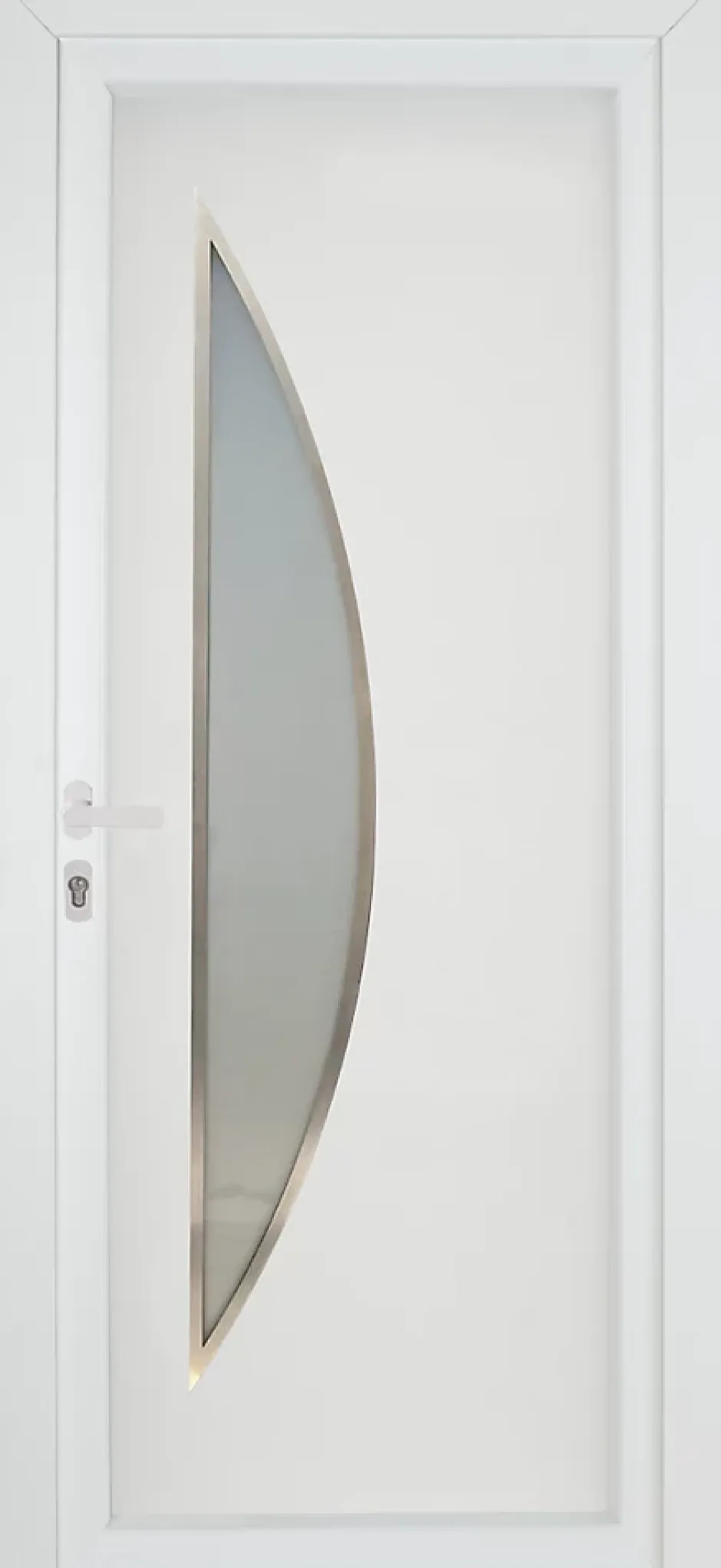 Fortia Porte d'entrée pvc blanc RAL 9003 Hermoso 98 x h.218 cm poussant droit