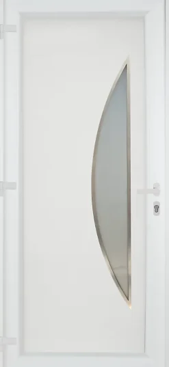 Fortia Porte d'entrée pvc blanc RAL 9003 Hermoso 98 x h.218 cm poussant droit