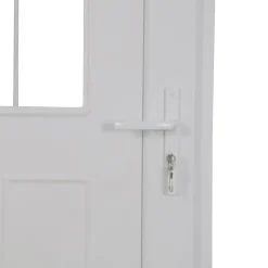 Fortia Porte d'entrée pvc blanc RAL 9003 Ameglia 97 x h.219 cm poussant droit