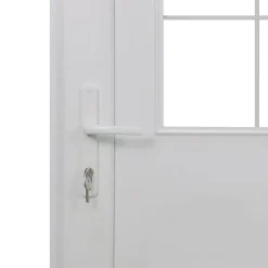 Porte d'entrée pvc blanc RAL 9003 Mindil 97 x h.219 cm poussant gauche-Fortia Online