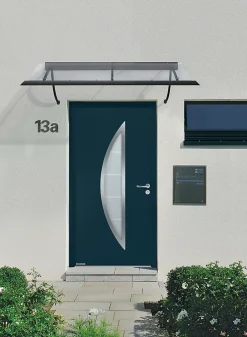 Hormann Porte d'entrée Hörmann acier galvanisé l.90 x h.215 cm poussant gauche THP900D gris anthracite ral 7016