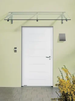 Hormann Porte d'entrée Hörmann acier galvanisé l.90 x h.215 cm poussant gauche THP015 blanc ral 9016