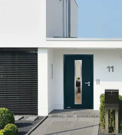 Porte d'entrée Hörmann acier galvanisé l.90 x h.215 cm poussant gauche THP700N gris anthracite ral 7016-Hormann Hot