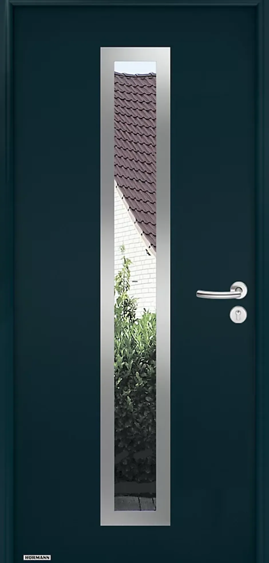 Porte d'entrée Hörmann acier galvanisé l.90 x h.215 cm poussant gauche THP700N gris anthracite ral 7016-Hormann Hot