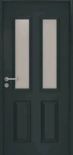 Porte d'entrée Hörmann acier galvanisé l.90 x h.215 cm poussant droit THP410S gris anthracite ral 7016-Hormann Discount