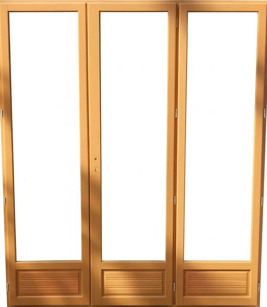 Porte Fenetre Bois 3 Vantaux H215 X L180 Cotes Tableau-Gd Menuiseries Online