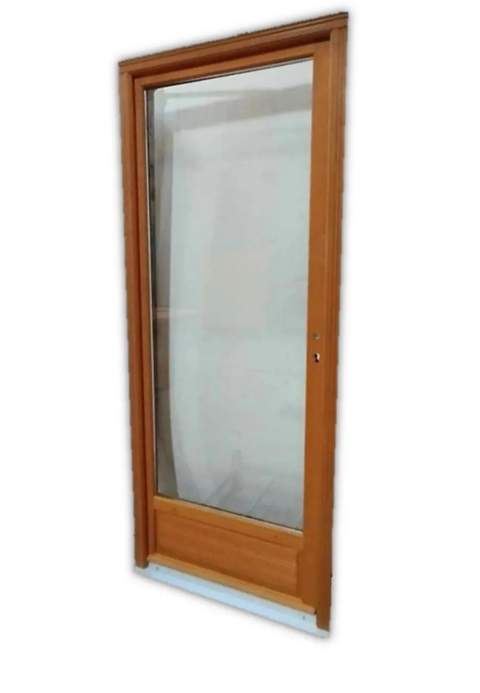 Porte Fenetre Bois 1 Vantail H215 X L90 Côte Tableau Tirant Droite, Poignee, Barillet (ref 01245f924)-Gd Menuiseries Best