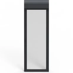 Porte fenêtre alu 1 vantail + volet roulant électrique gris - l.80 x h.215 cm, tirant gauche-GoodHome