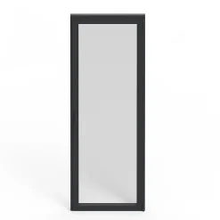 GoodHome Porte fenêtre alu 1 vantail gris - l.80 x h.205 cm, tirant droit