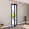 Porte fenêtre alu 1 vantail gris - l.80 x h.215 cm, tirant droit-GoodHome Hot
