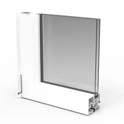 Porte fenêtre alu 2 vantaux blanc - l.120 x h.215 cm, tirant droit-GoodHome Online
