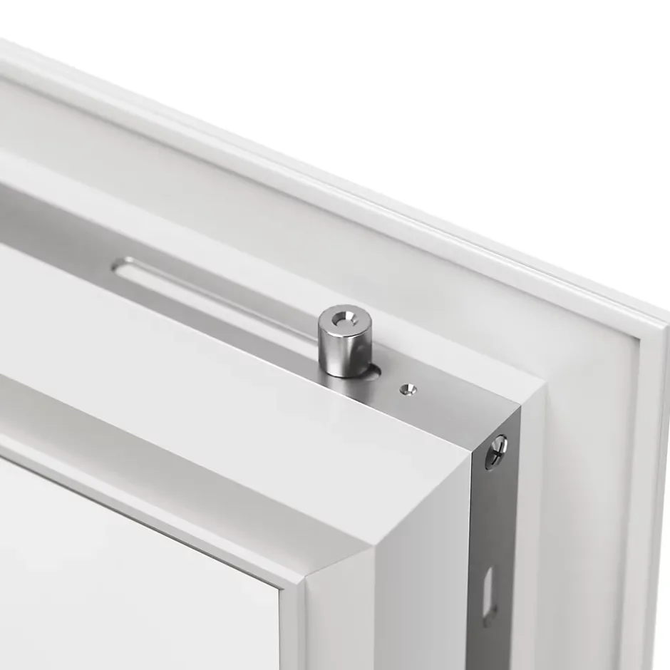 GoodHome Porte fenêtre alu 2 vantaux + volet roulant électrique blanc - l.140 x h.215 cm, tirant droit