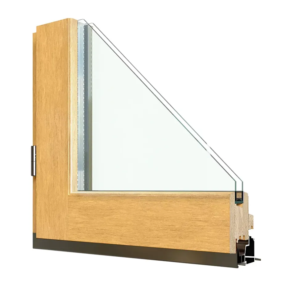 GoodHome Porte fenêtre bois 1 vantail - l.80 x h.215 cm, tirant gauche