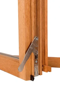 GoodHome Porte fenêtre bois 2 vantaux l.140 x H.215 cm tirant droit