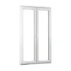 Porte fenêtre oscillo-battante double vantaux PVC blanc L 1200mm x H 2150mm ouvrant droit-Fral Fermetures Online