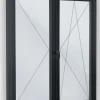 Porte fenêtre oscillo-battante double vantaux PVC anthracite L 1200mm x H 2150mm ouvrant droit-Fral Fermetures Outlet