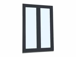 Porte fenêtre oscillo-battante double vantaux PVC anthracite et blanc L 1200mm x H 2150mm ouvrant droit-Fral Fermetures Sale