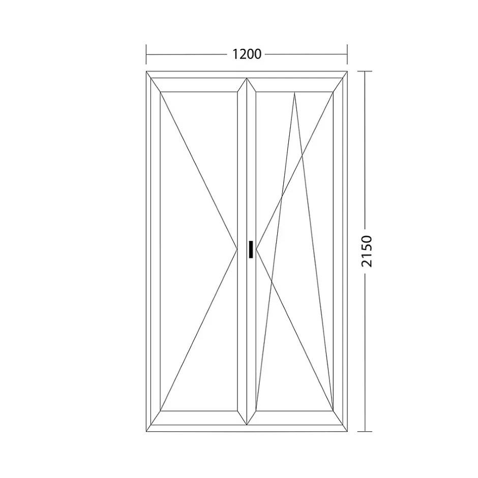 Porte fenêtre oscillo-battante double vantaux PVC anthracite et blanc L 1200mm x H 2150mm ouvrant droit-Fral Fermetures Sale