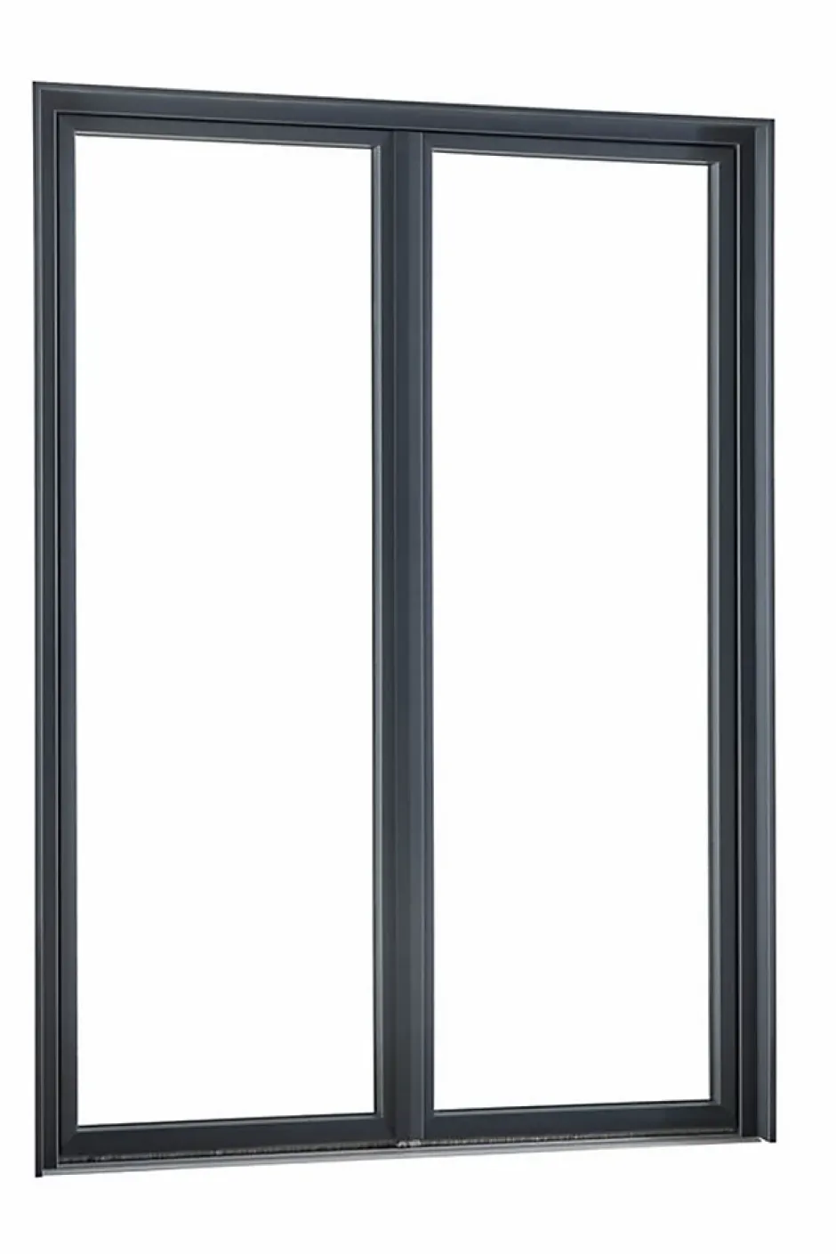 Porte fenêtre oscillo-battante double vantaux PVC anthracite et blanc L 1200mm x H 2150mm ouvrant droit-Fral Fermetures Sale