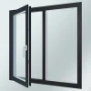 Fral Fermetures Porte fenêtre oscillo-battante double vantaux PVC anthracite L 1400mm x H 2150mm ouvrant droit