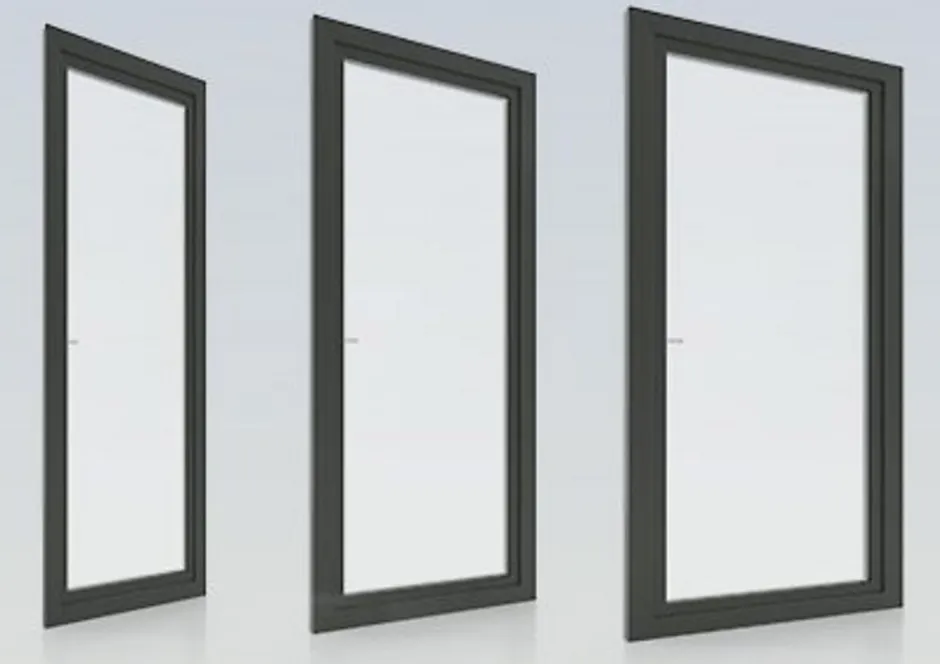 Fral Fermetures Porte fenêtre oscillo-battante PVC anthracite L 760mm x H 2150mm ouvrant gauche