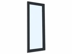 Fral Fermetures Porte fenêtre oscillo-battante PVC anthracite et blanc L 860mm x H 2150mm ouvrant gauche