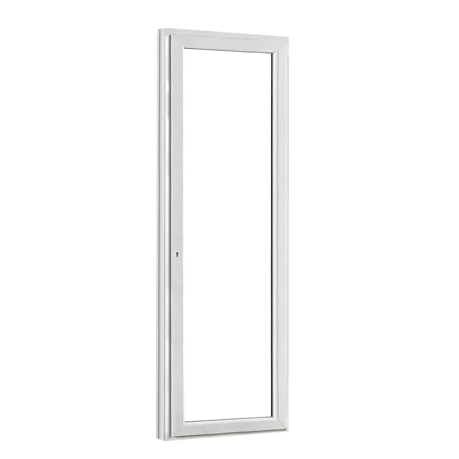 GoodHome Porte fenêtre PVC 1 vantail tirant blanc - l.80 x h.215 cm, tirant droit