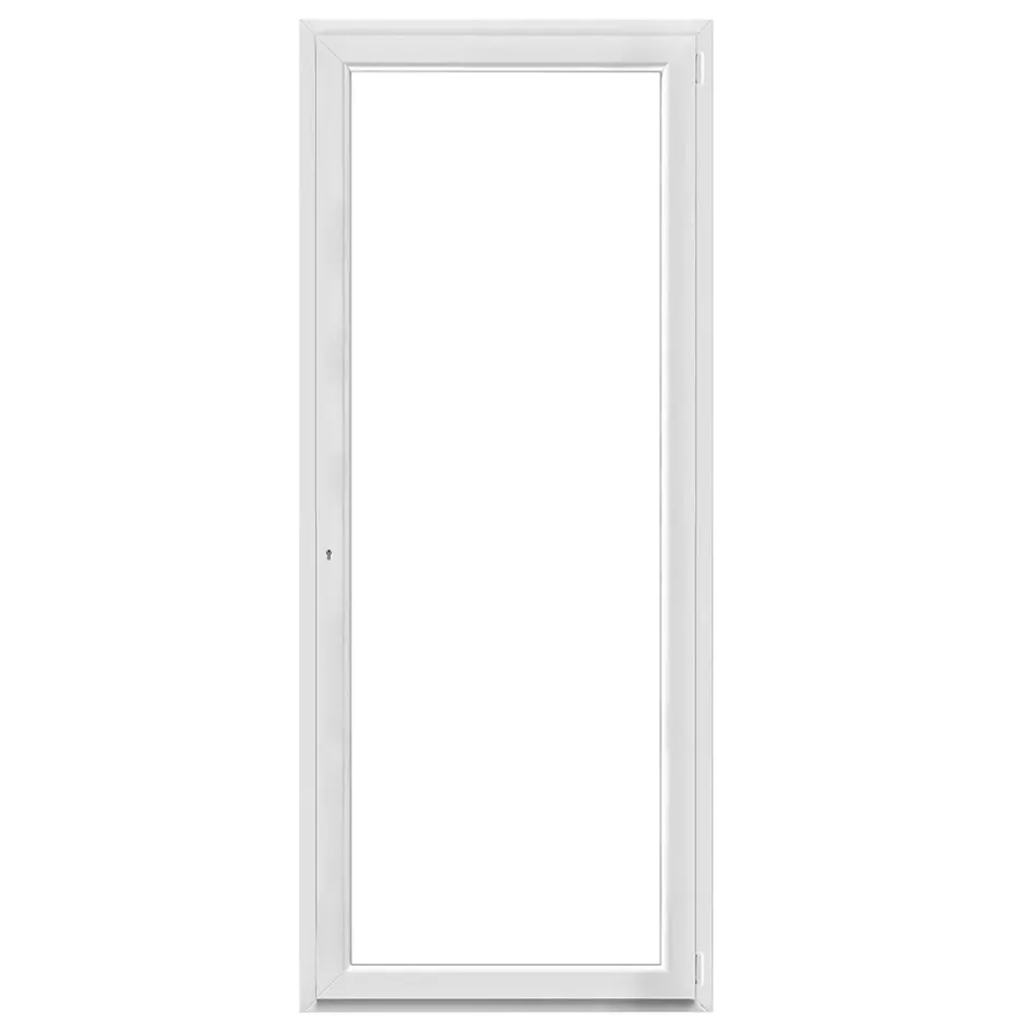 GoodHome Porte fenêtre PVC 1 vantail tirant blanc - l.80 x h.215 cm, tirant droit