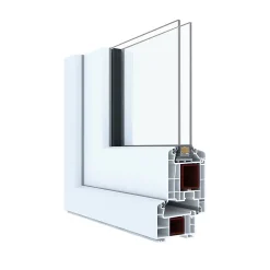 GoodHome Porte fenêtre PVC 1 vantail tirant blanc - l.80 x h.215 cm, tirant droit