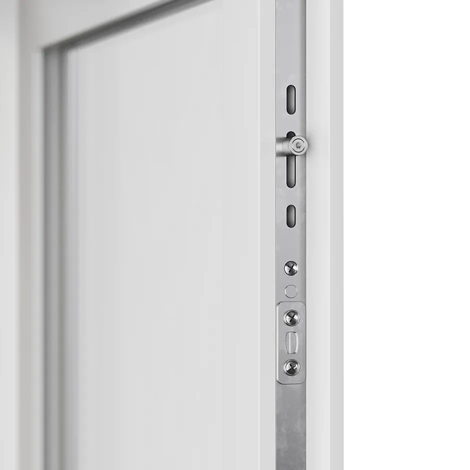 Porte fenêtre PVC 1 vantail tirant + volet roulant électrique blanc - l.80 x h.205 cm, tirant droit-GoodHome