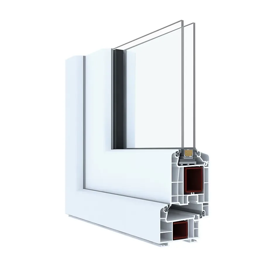 Porte fenêtre PVC 1 vantail tirant + volet roulant électrique blanc - l.80 x h.205 cm, tirant droit-GoodHome