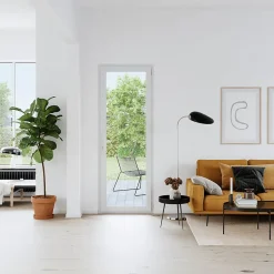 Porte fenêtre PVC 1 vantail tirant blanc - l.80 x h.205 cm-GoodHome Best