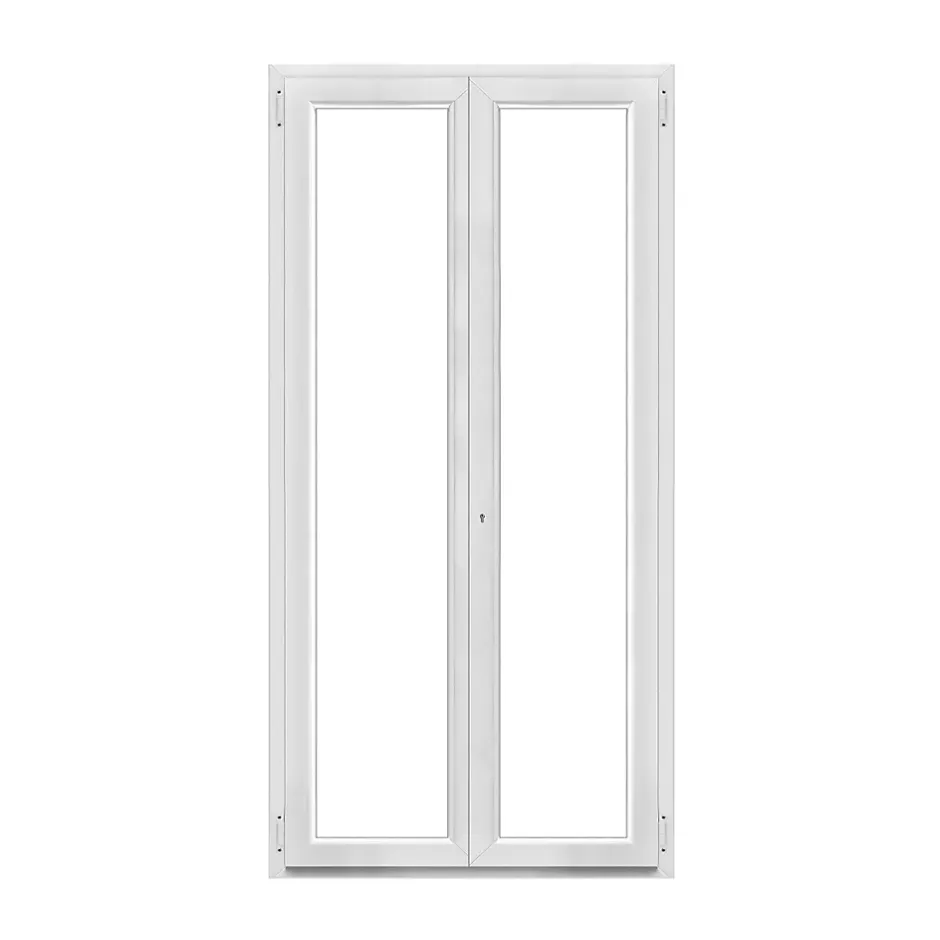 Porte fenêtre PVC 2 vantaux blanc - 100 x h.205 cm, tirant droit-GoodHome Discount