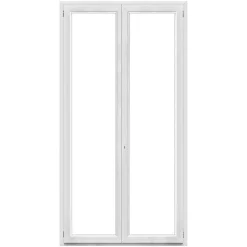 GoodHome Porte fenêtre PVC 2 vantaux blanc - l.120 x h.225 cm, tirant droit