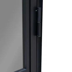 Schulte Porte intérieure loft en verre - bloc-porte - 83x211 - noir mat - verre fumé - 3 vitrages - tirant droit