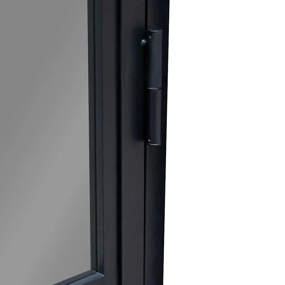 Schulte Porte intérieure loft en verre - bloc-porte - 83x211 - noir mat - verre fumé - 3 vitrages - tirant droit