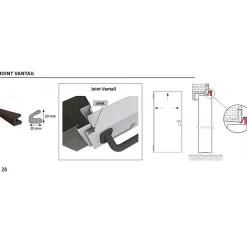4M Porte Métallique Industrielle De Service Isolée Réversible L900 H2150 RAL7016 En Applique