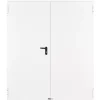 Porte Métallique Industrielle Coupe Feu 1H Double Poussant Droit L900+900 H2050 RAL9010 En Applique-4M Clearance
