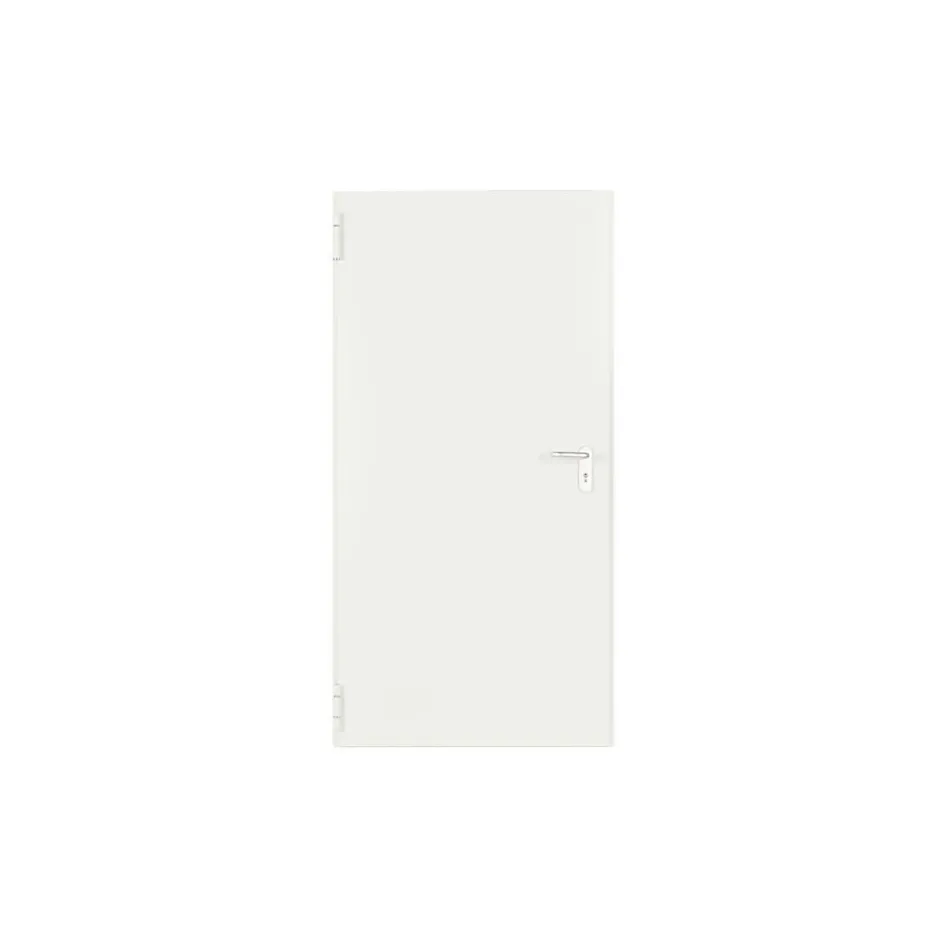 4M Porte Métallique Industrielle Coupe Feu 1H Réversible L900 H2050 RAL9010 En Applique