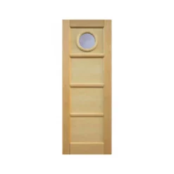 Reivilo Porte nue, sans cadre, bois Erable, 83 cm, hublot, rive droite