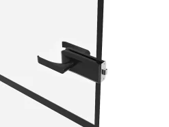 Porte réversible sans bâti en verre trempé - Noir - H204 x L73 cm - SEROTO-Vente-unique New