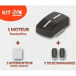 Porte Sectionnelle Motorisée StandardLine Linteau 100mm Lisse Gris Ral 7016 L4000xH2500-4M Sale