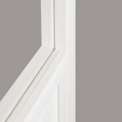 Porte seule 3 carreaux vitrés transparents, coloris blanc H.204 x l.83cm- Outlet