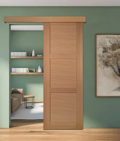 Porte seule 3 Panneaux URSA bois chêne européen 2040 x 830-Lynporte Hot