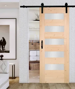 Lynporte Porte seule 5 Vitrages HORIZON bois épicéa 2040 x 930