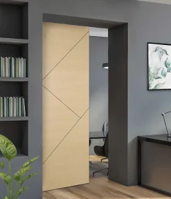 Lynporte Porte seule bois isoplane ANTLIA 2 730 en placage frêne blanc européen