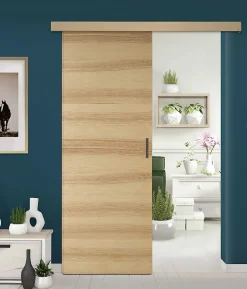 Porte seule bois isoplane LYNX 630 en frêne gris européen-Lynporte Discount