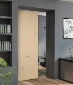 Porte seule bois isoplane ANTLIA1 830 frêne blanc européen-Lynporte New